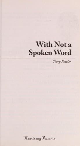 Tapa de With not a spoken word