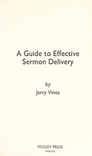 Tapa de A Guide to Effective Sermon Delivery