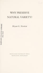 Tapa de Why preserve natural variety?