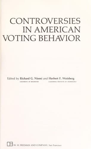 Tapa de Controversies in American voting behavior