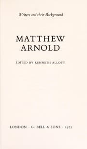 Tapa de Matthew Arnold