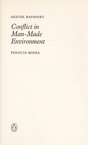 Tapa de Conflict in man-made environment