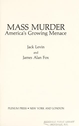 Tapa de Mass murder