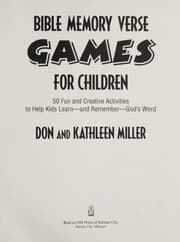 Tapa de Bible memory verse games for children