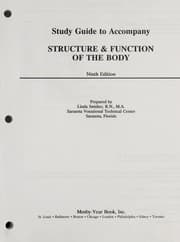 Tapa de Student study guide to accompany Structure & function of the body