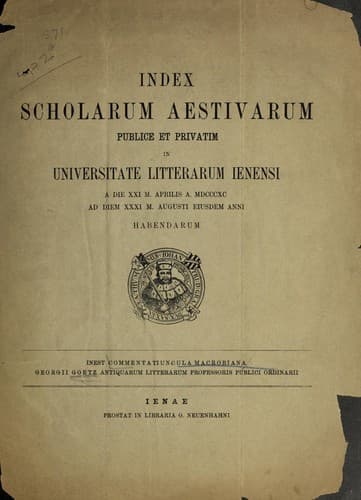 Tapa de Commentatiuncula Macrobiana Georgii Goetz ...