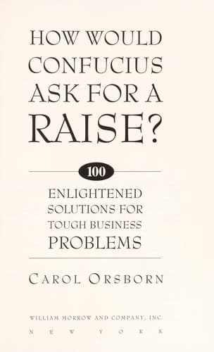 Tapa de How would Confucius ask for a raise?
