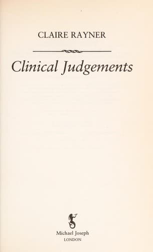 Tapa de Clinical judgements