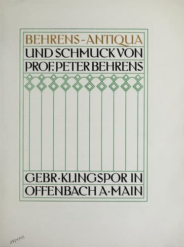 Tapa de Behrens-Antiqua und Schmuck