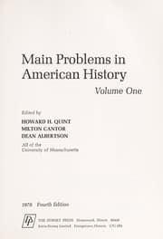 Tapa de Main problems in American history