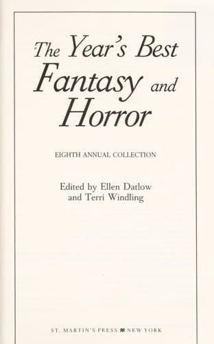 Tapa de The Year's best fantasy and horror--8th Annual Collection
