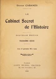 Tapa de Le cabinet secret de l'histoire