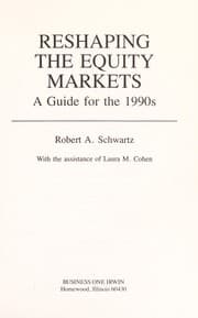 Tapa de Reshaping the equity markets