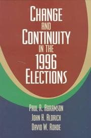 Tapa de Change and continuity in the 1996 elections