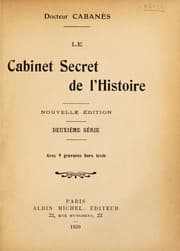 Tapa de Le cabinet secret de l'histoire