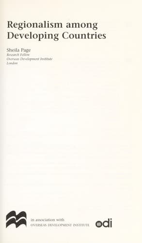 Tapa de Regionalism among developing countries