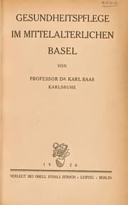 Tapa de Gesundheitspflege im mittelalterlichen Basel
