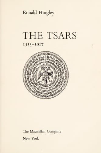 Tapa de The tsars, 1533-1917