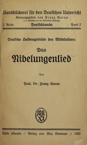 Tapa de Das Nibelungenlied