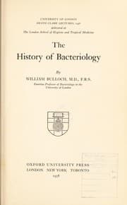 Tapa de The history of bacteriology