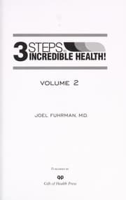Tapa de 3 steps to incredible health