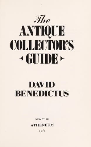 Tapa de The antique collector's guide