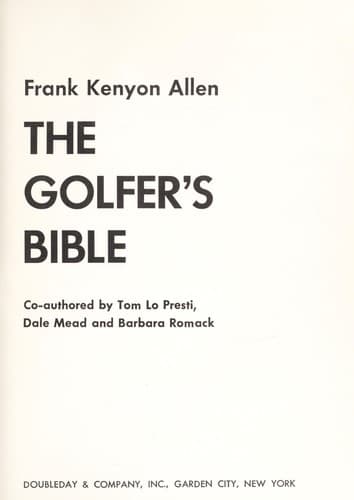 Tapa de The golfer's bible
