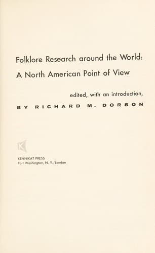 Tapa de Folklore research around the world