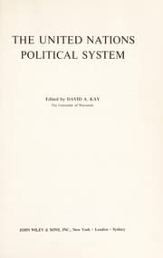 Tapa de The United Nations political system