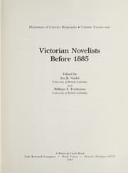 Tapa de Victorian novelists before 1885