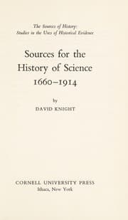 Tapa de Sources for the history of science, 1660-1914