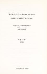 Tapa de HASKINS SOCIETY JOURNAL: STUDIES IN MEDIEVAL HISTORY; V. 15; 2004; ED. BY STEPHEN MORILLO