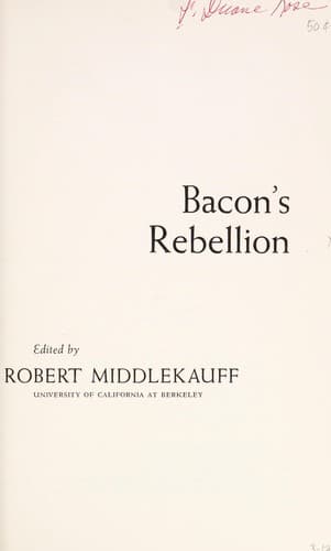 Tapa de Bacon's Rebellion