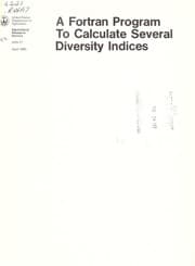 Tapa de A Fortran program to calculate several diversity indices
