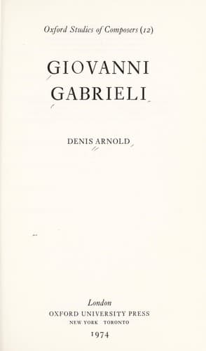Tapa de Giovanni Gabrieli