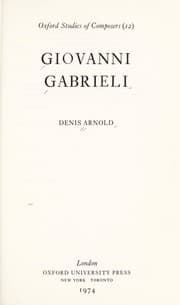 Tapa de Giovanni Gabrieli