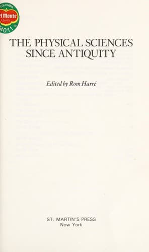 Tapa de The Physical sciences since antiquity