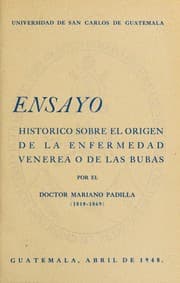 Tapa de Ensayo histórico sobre el orígen de la enfermedad venérea o de las bubas