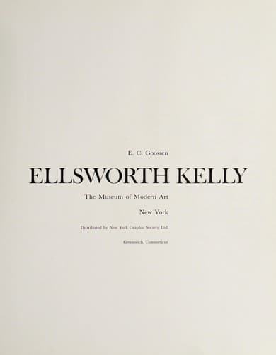 Tapa de Ellsworth Kelly