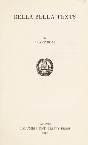 Tapa de Bella Bella texts