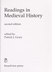 Tapa de Readings in medieval history