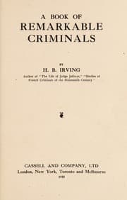 Tapa de A book of remarkable criminals