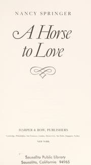 Tapa de A horse to love