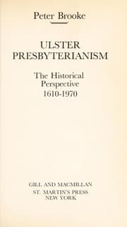 Tapa de Ulster Presbyterianism