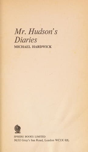 Tapa de Mr Hudson's diaries
