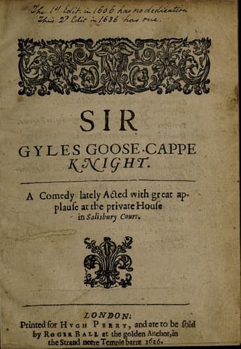 Tapa de Sir Gyles Goose-Cappe knight