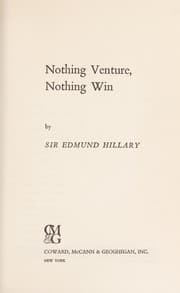 Tapa de Nothing venture, nothing win