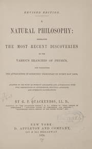 Tapa de A natural philosophy: embracing the most recent discoveries in the various branches of physics