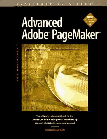 Tapa de Advanced Adobe PageMaker for Macintosh