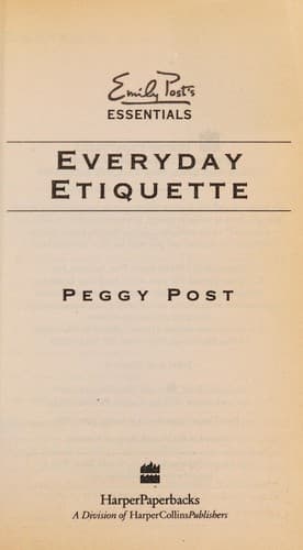 Tapa de Everyday etiquette